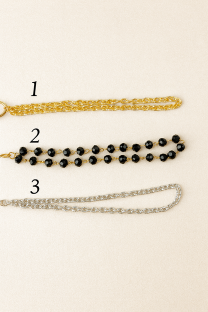 Exemple personnalisation diffuseur pendentifs et chaînes disponibles